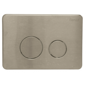 R&T PVD Brushed Nickel Round Button Flush Plate